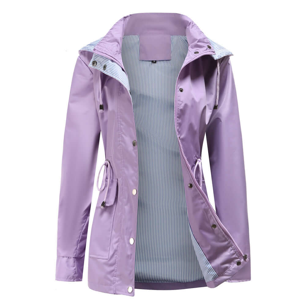 Women's Lined Trench Coat With Detachable Hood