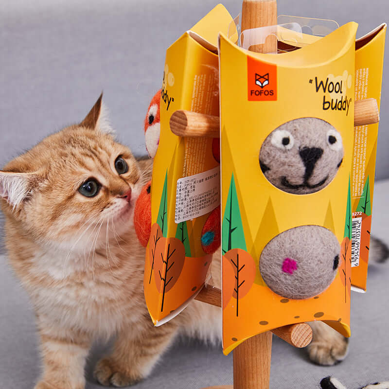 Wooly Interactive Cat Toy With Bell