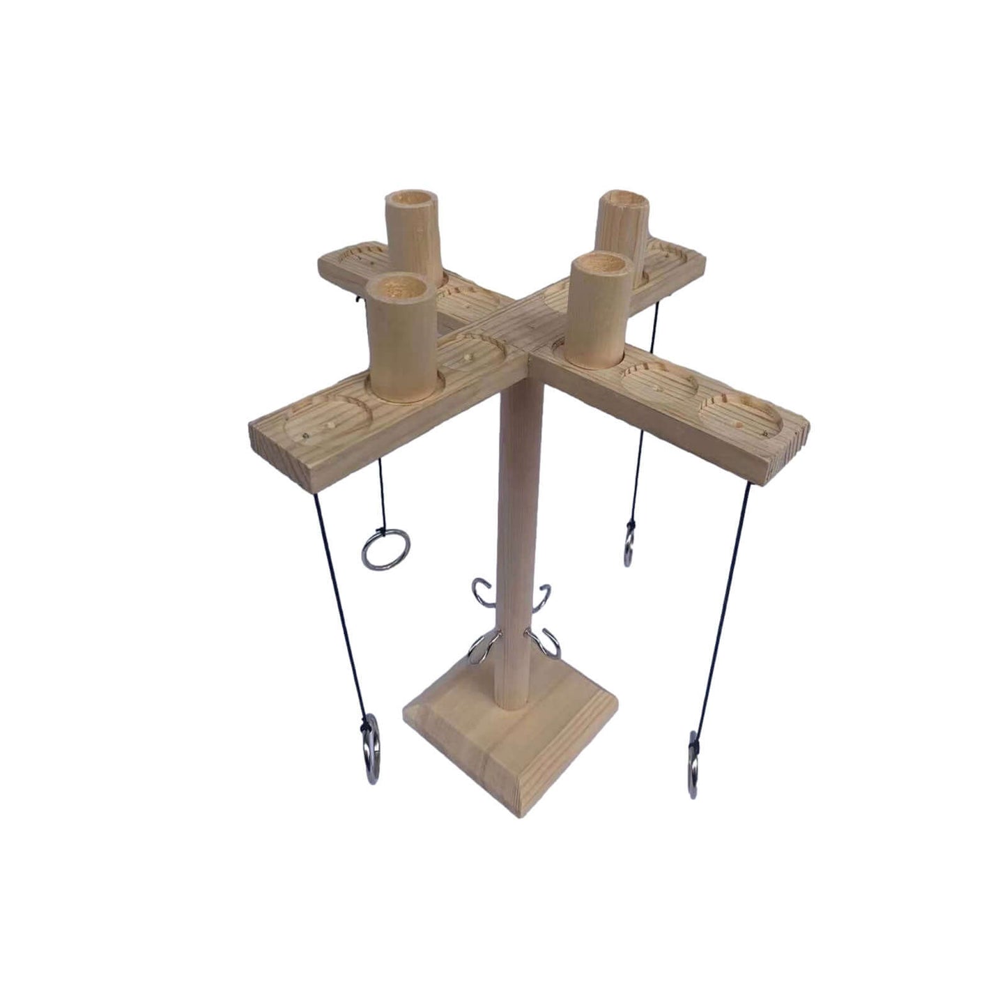 Wooden Ring Toss with Hook & Built-in Scoreboard