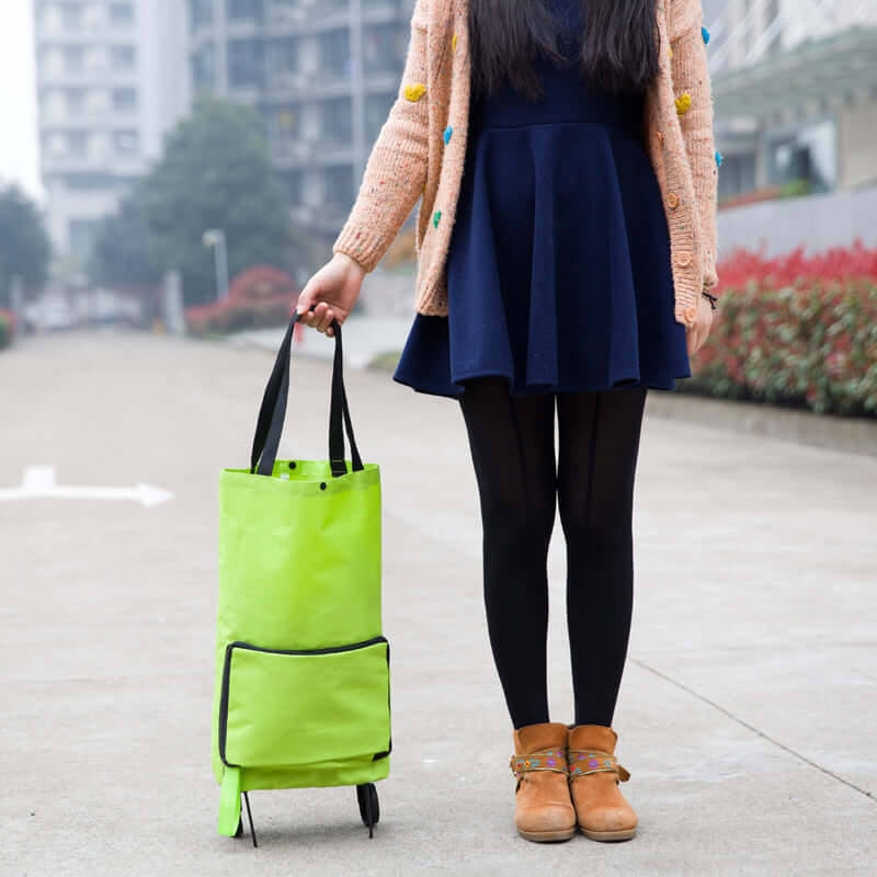 Eco-Friendly Shopping Bag with Retractable Wheels