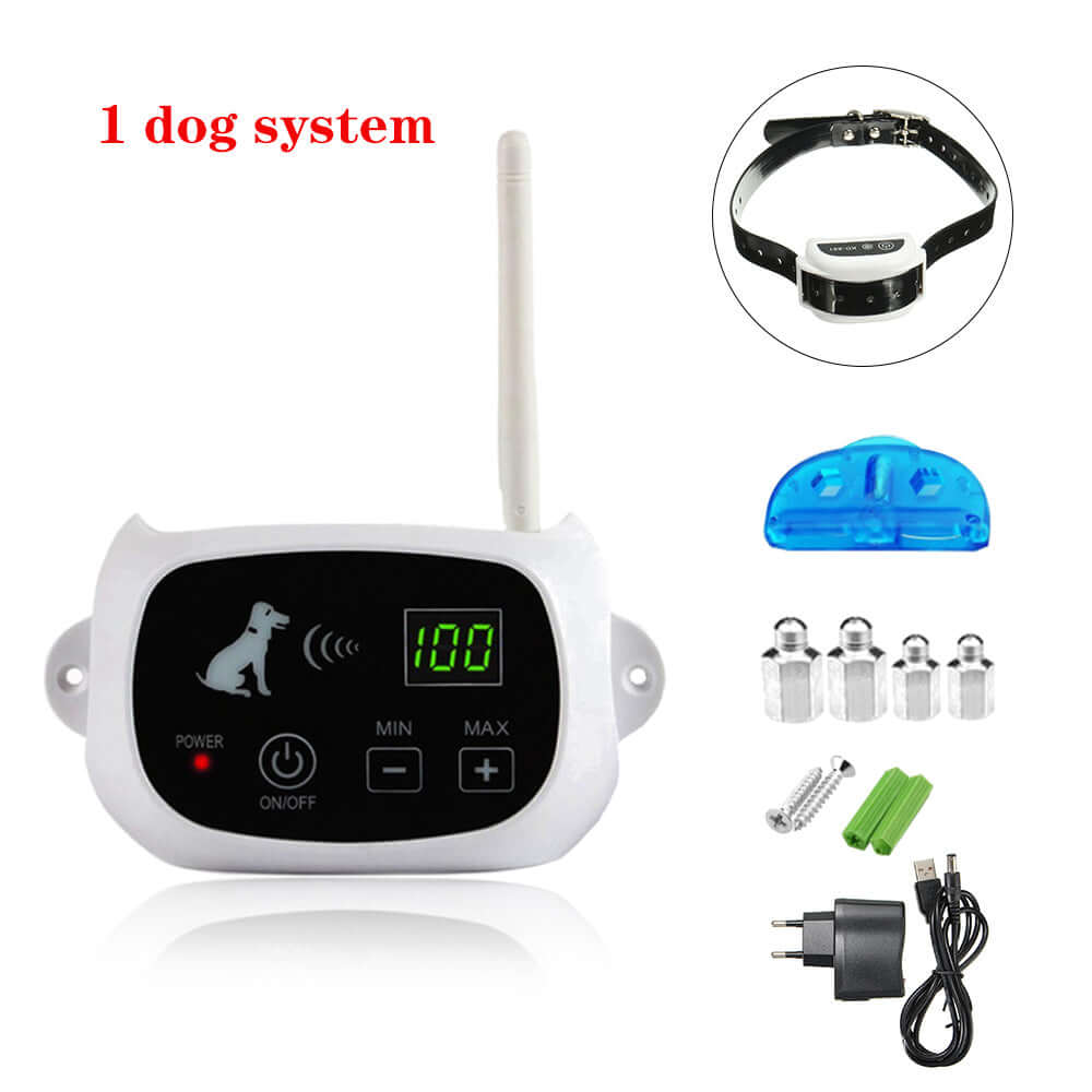 Wireless Electronic Pet Fence System For Up To 3 Dogs