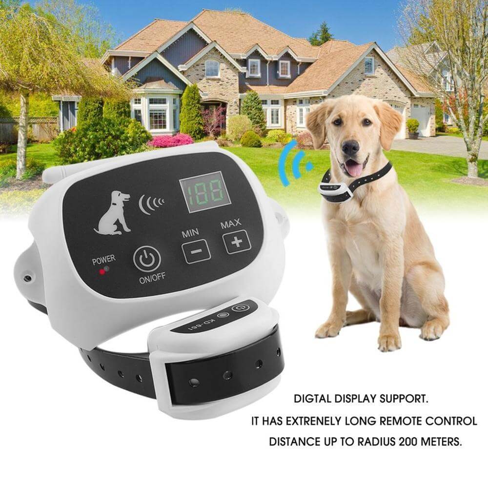 Wireless Electronic Pet Fence System For Up To 3 Dogs