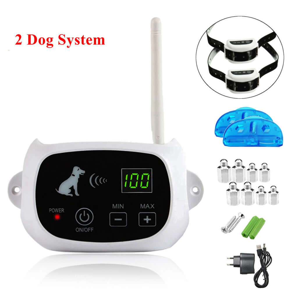Wireless Electronic Pet Fence System For Up To 3 Dogs
