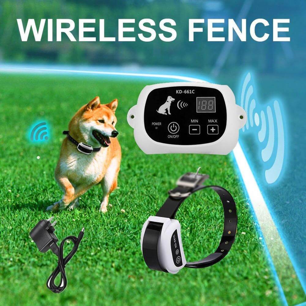 Wireless Electronic Pet Fence System For Up To 3 Dogs