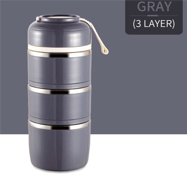 Insulated Stainless Steel Lunch Thermos With Up To 4 Levels