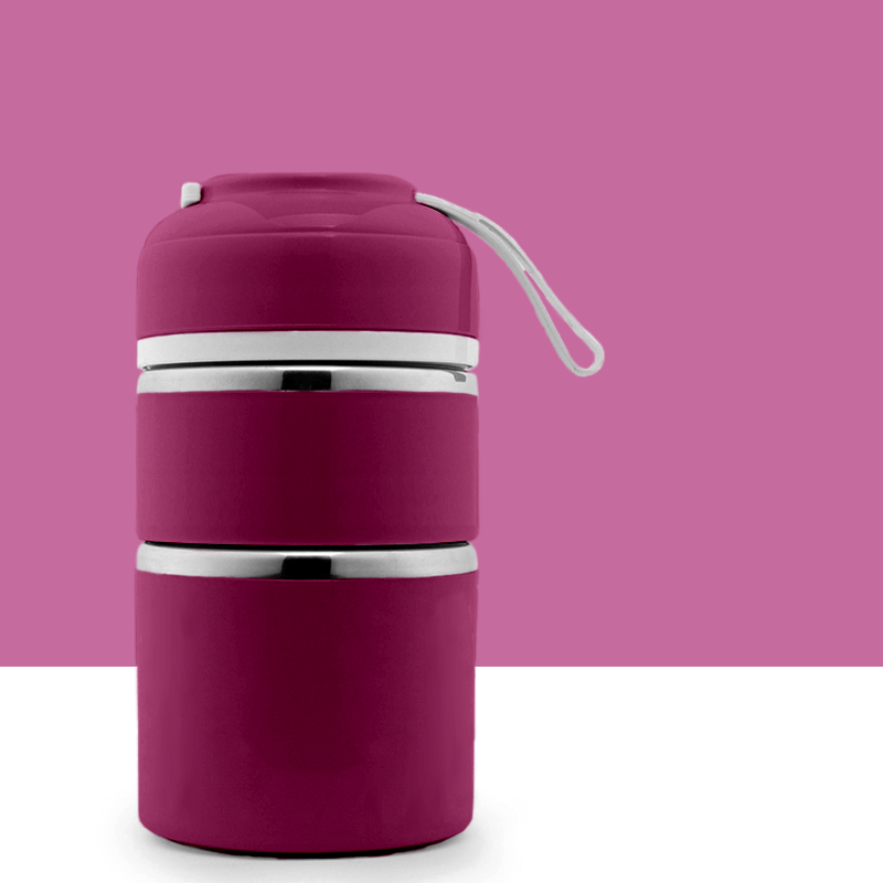 Insulated Stainless Steel Lunch Thermos With Up To 4 Levels