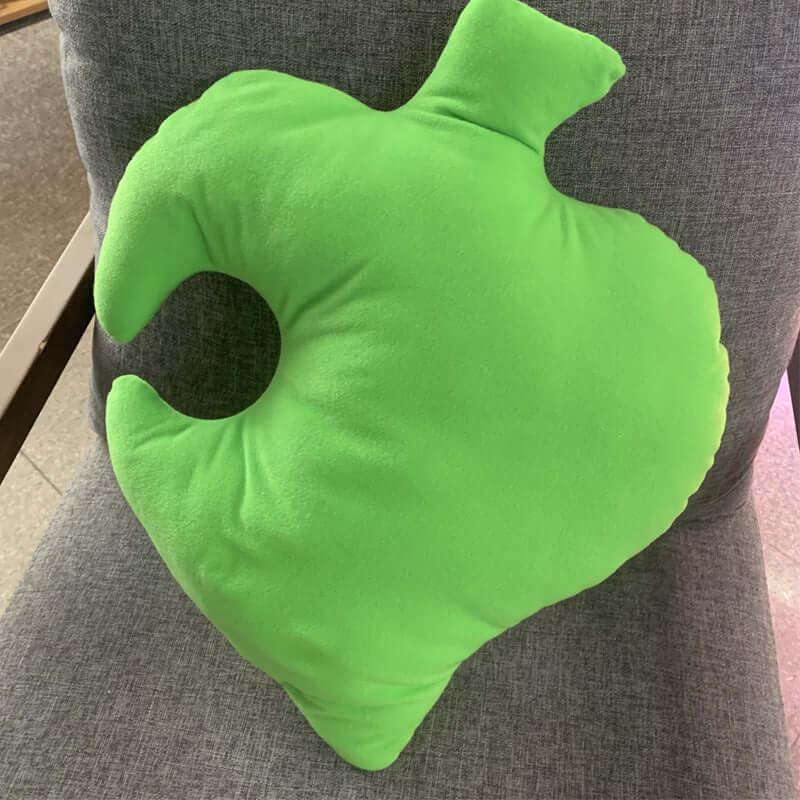 Plush Doll Green Leaf Pillow