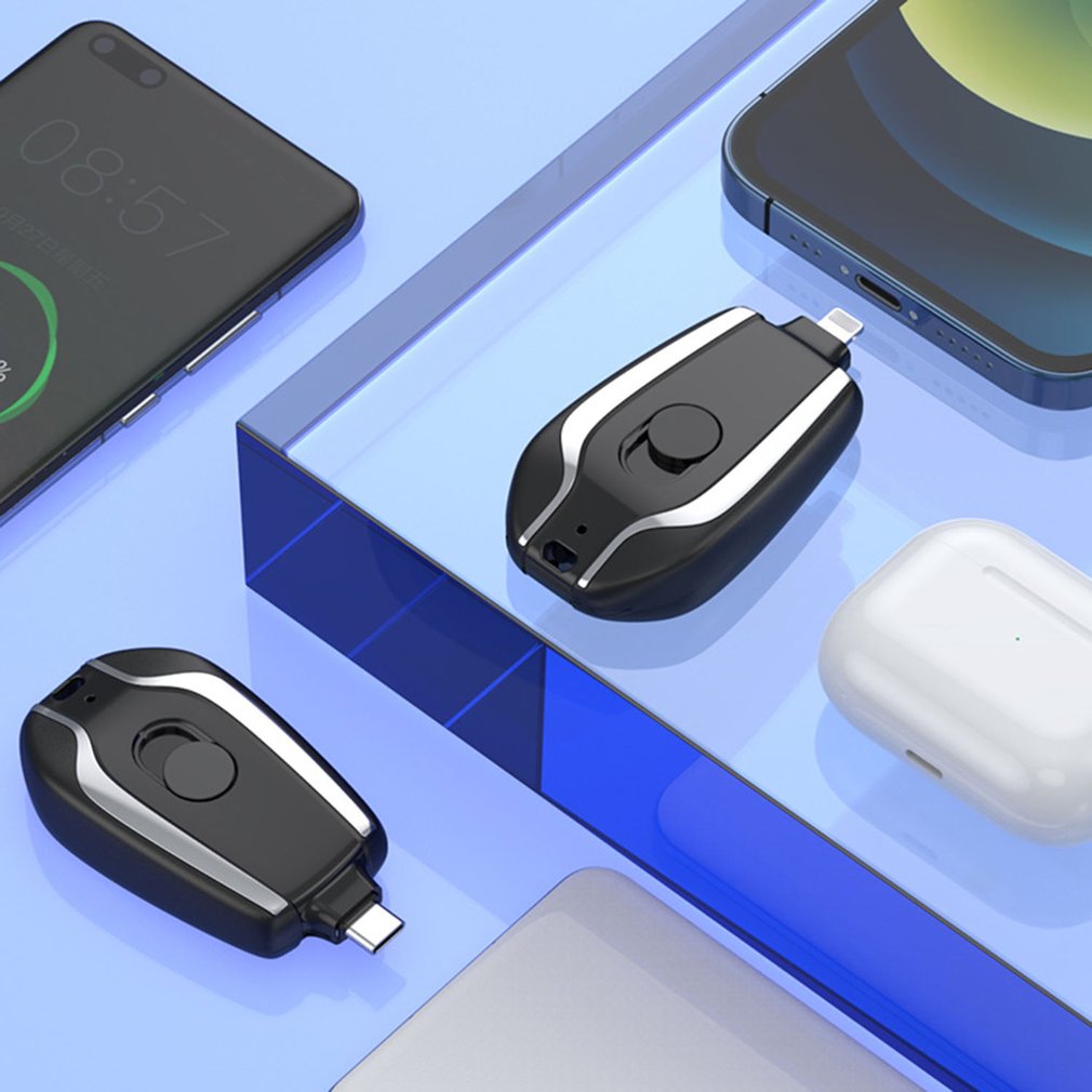 Stay Charged On-the-Go with Keychain Mini Power Bank - 1500mAh