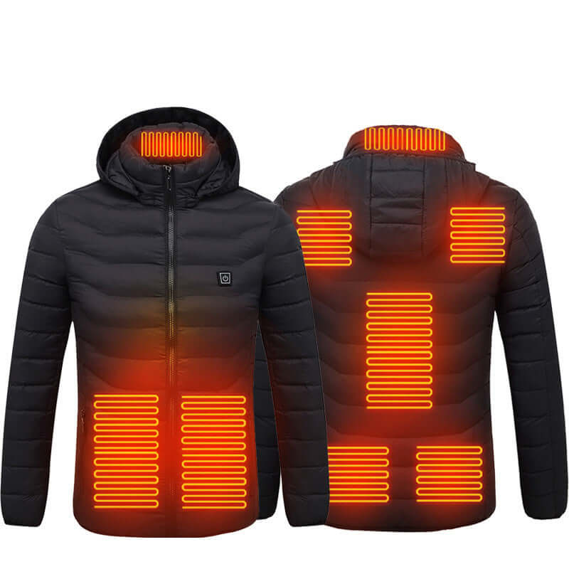 Stay Warm and Fashionable with the Ultimate Heated Jacket - 9 Zones of Heat!