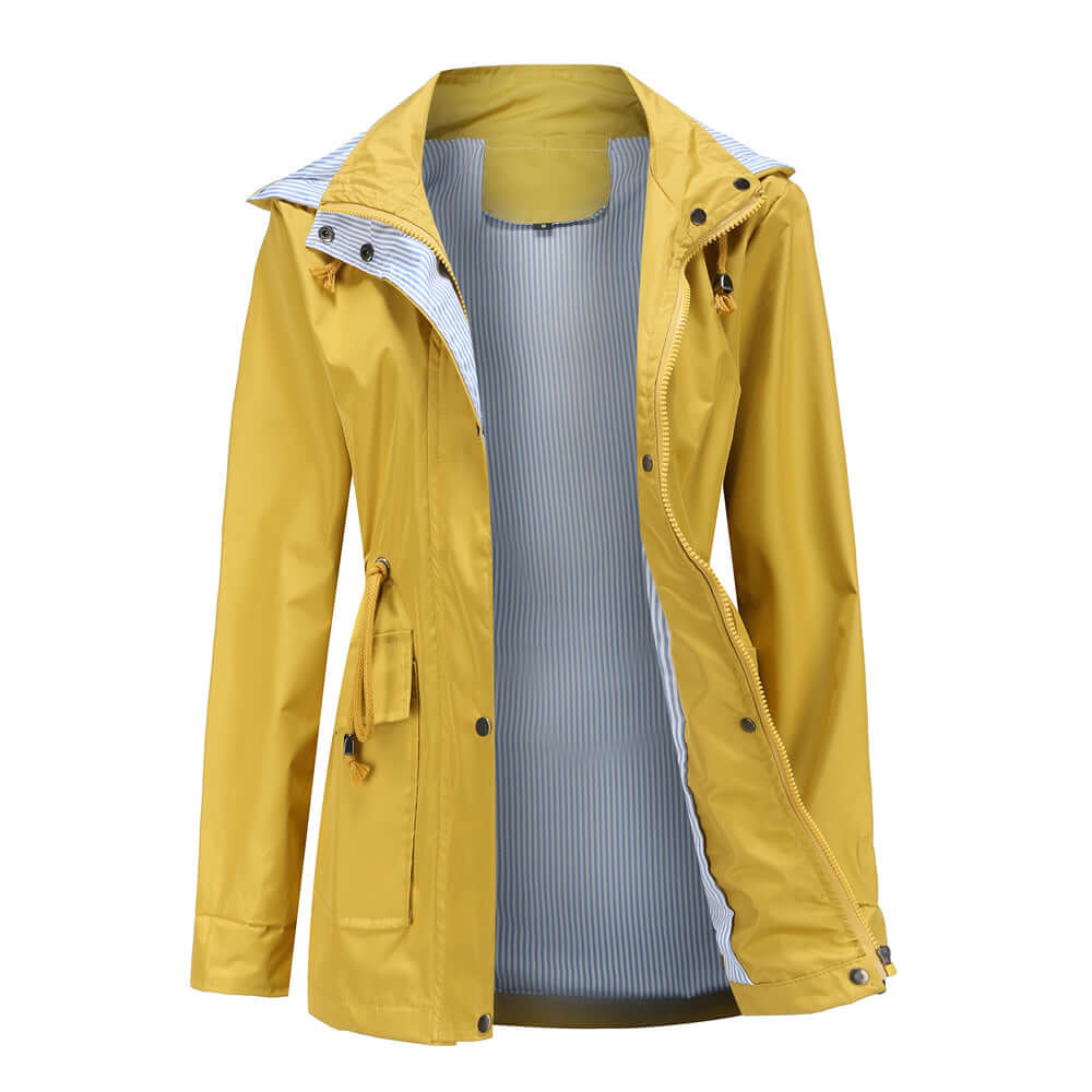 Women's Lined Trench Coat With Detachable Hood