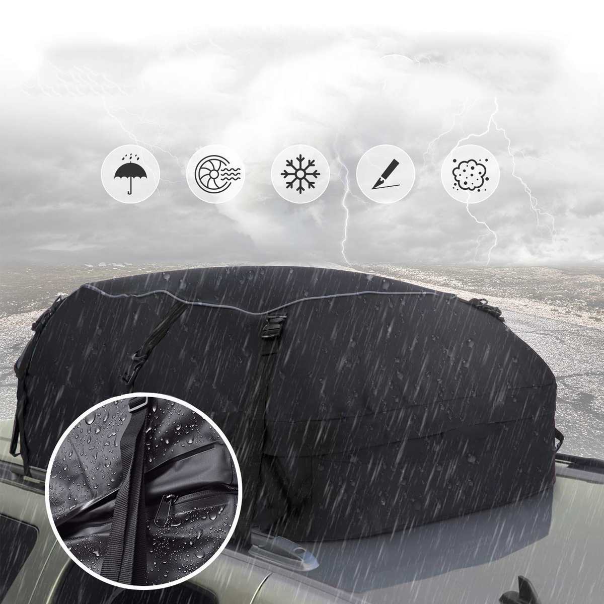 VoyagerGuard Weatherproof Rooftop Cargo Bag - Your Ultimate Travel Companion