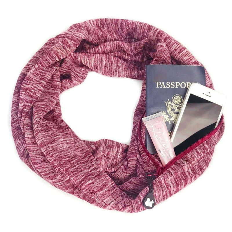 Stay Stylish & Secure with the Infinity Scarf with Hidden Pocket