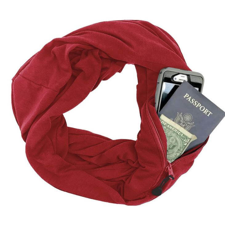 Stay Stylish & Secure with the Infinity Scarf with Hidden Pocket