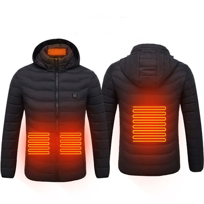 Stay Warm and Fashionable with the Ultimate Heated Jacket - 9 Zones of Heat!