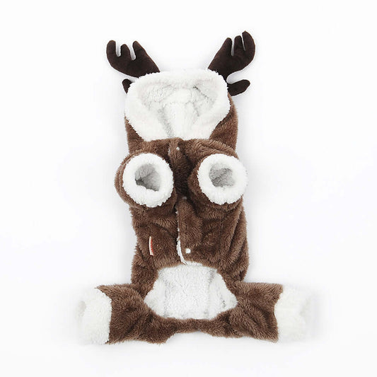 Jingle & Snuggle: The Cozy Elk Christmas Outfit for Your Furry Friend