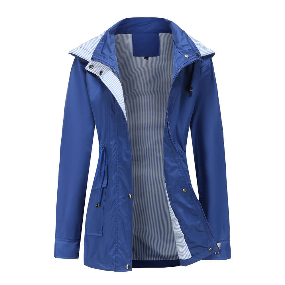 Women's Lined Trench Coat With Detachable Hood