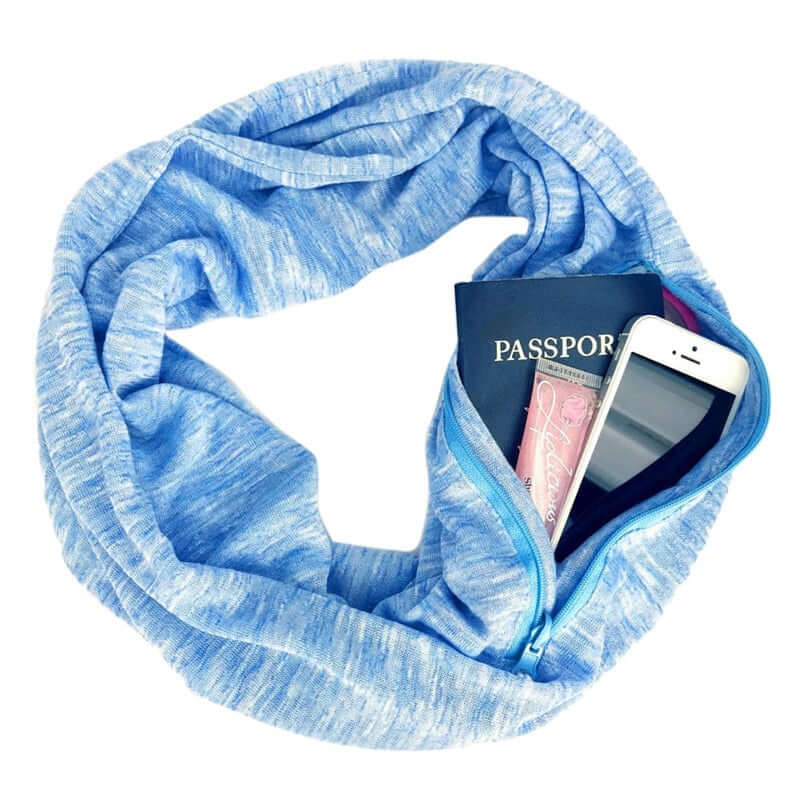 Stay Stylish & Secure with the Infinity Scarf with Hidden Pocket