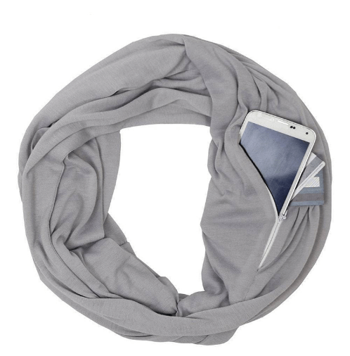 Stay Stylish & Secure with the Infinity Scarf with Hidden Pocket