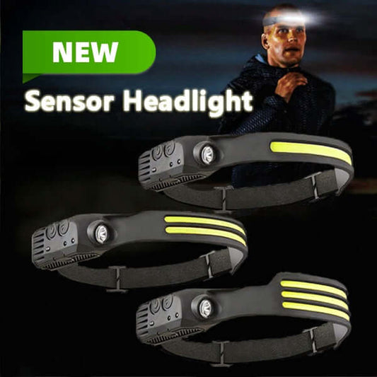 Illuminate Your Way: LED Induction Riding Headlamp Flashlight, USB Rechargeable, Waterproof, and Eco-Friendly