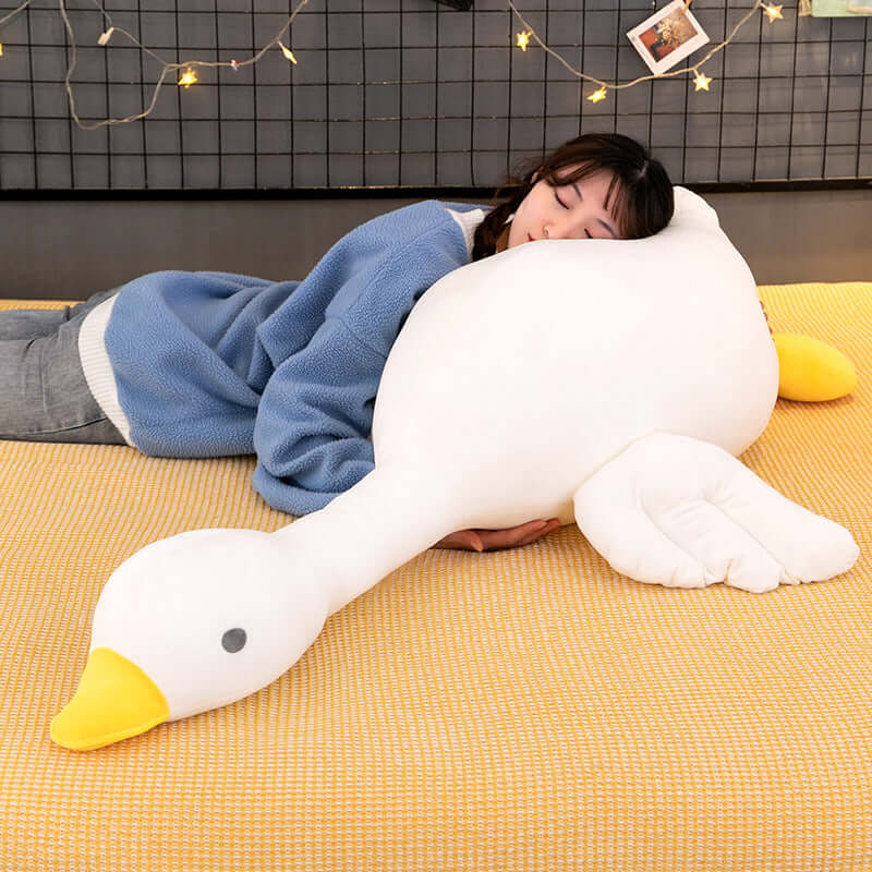 Fluffy Friend- Big White Goose Pillow Doll