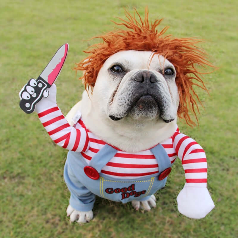 Scary Dog Costume with Knife