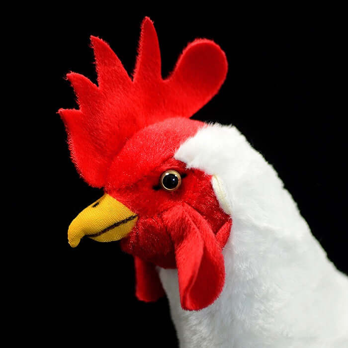 Adorable White Rooster Plush Toy - Perfect for Your Coop!