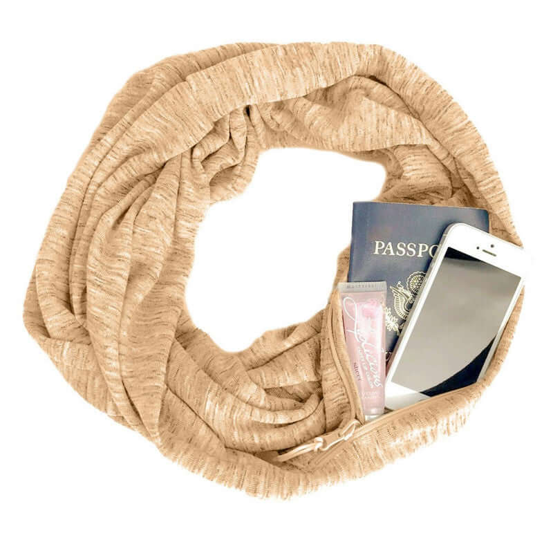 Stay Stylish & Secure with the Infinity Scarf with Hidden Pocket