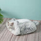 Plush Round Cat Sleeping Bag Warm Semi Enclosed Pet Nest