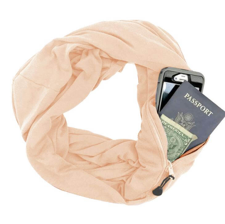 Stay Stylish & Secure with the Infinity Scarf with Hidden Pocket