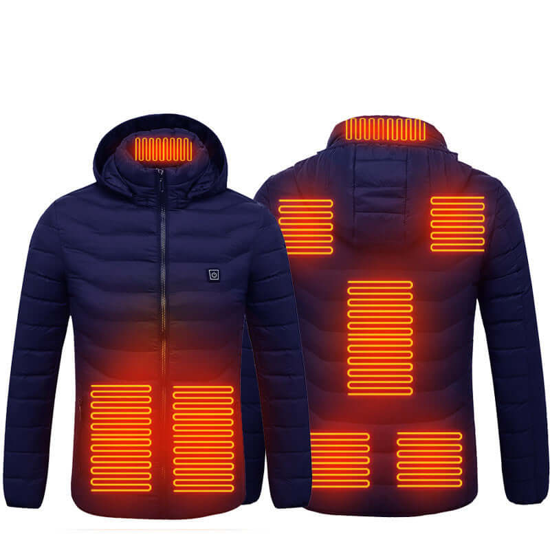 Stay Warm and Fashionable with the Ultimate Heated Jacket - 9 Zones of Heat!